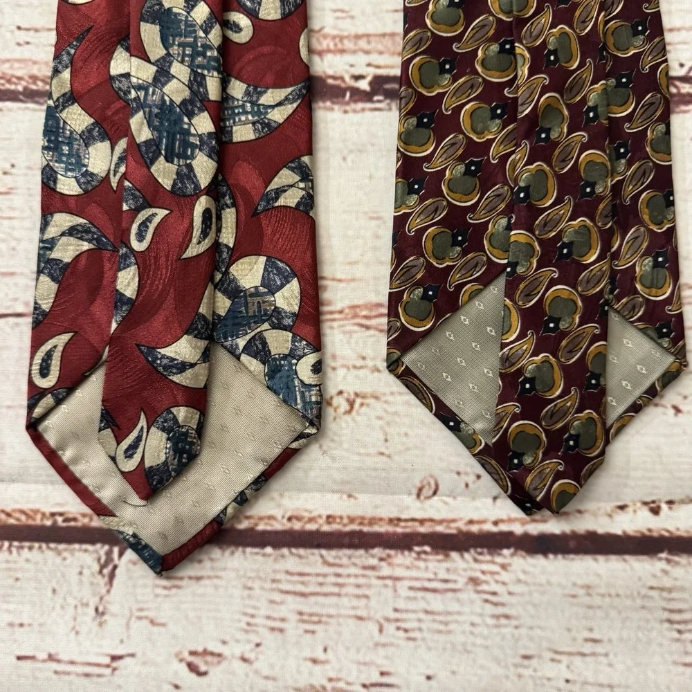 Ermenegildo Zegna & Givenchy Monsieur 100% Silk Tie Made in Italy / USA Lot of 3